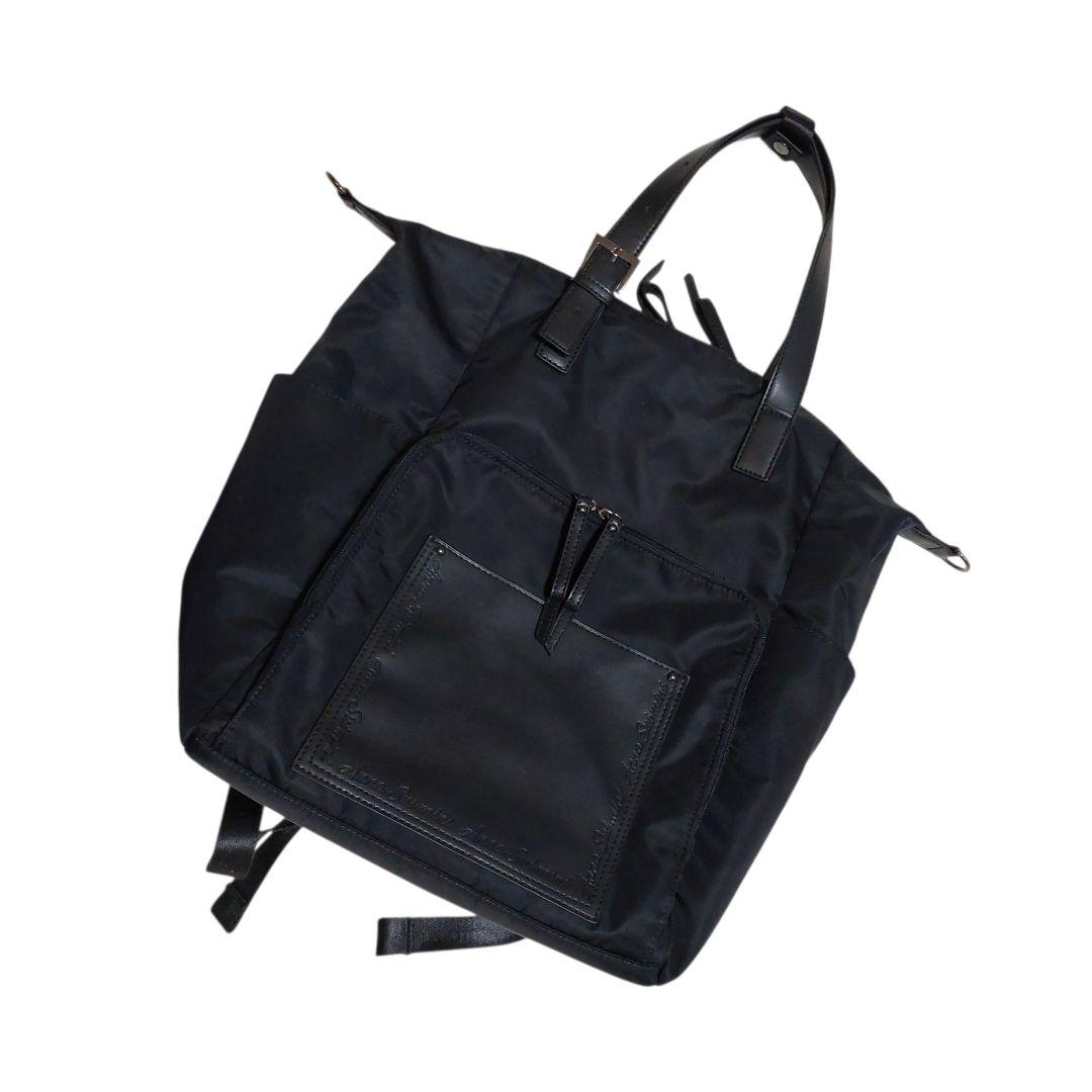 アナスイミニ　ペアレンツバッグ　3WAY　リュック　ショルダー　トート　黒