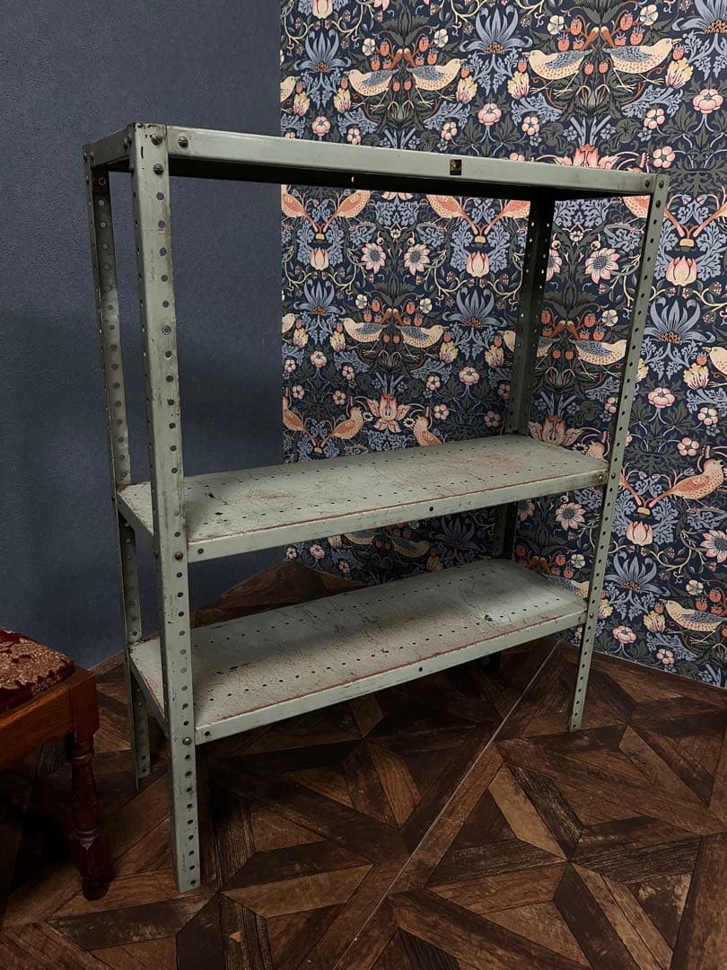 ltm＊薄緑 鉄製 棚 ラック インテリア アンティーク ビンテージ