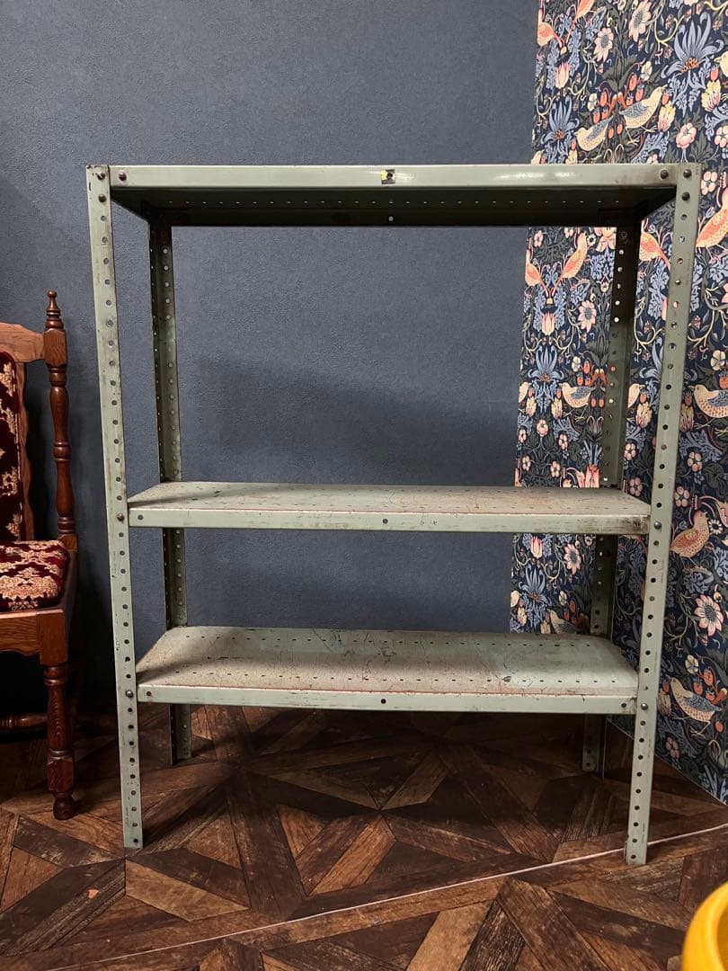 ltm＊薄緑 鉄製 棚 ラック インテリア アンティーク ビンテージ