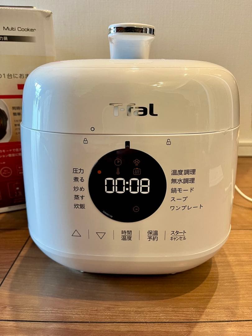 【新品・未使用品】T-fal ラクラクッカーミニ 電気圧力鍋（箱あり）ホワイト