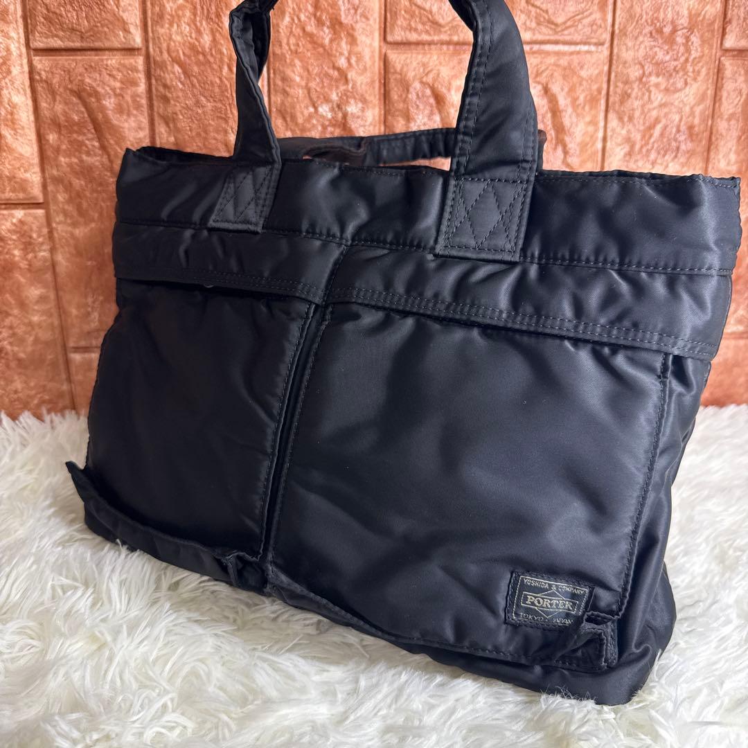 【美品】ポーター　タンカー　トートバッグ　S 黒　バンドバッグ　ナイロン　軽量