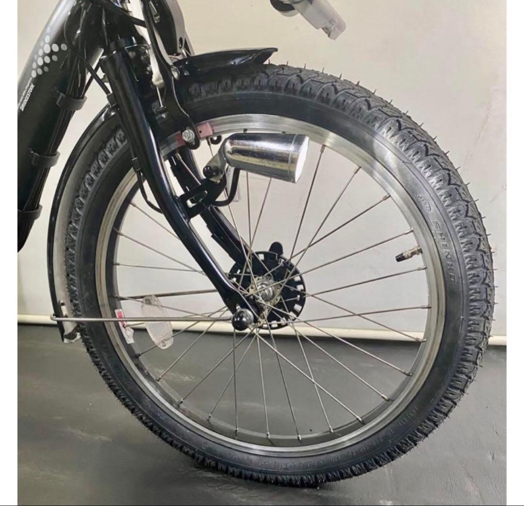 1年保証 ブリヂストン　20インチ　子供乗せ　3人乗り　黒色　電動アシスト自転車