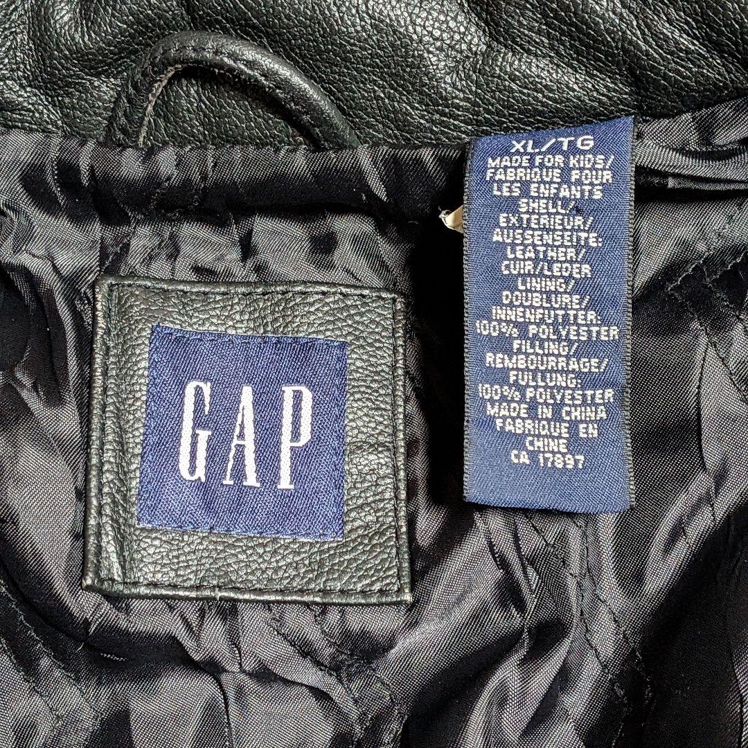 さ*と様 90s OLD GAP ギャップ レザージャケット XL/TG ブラッ