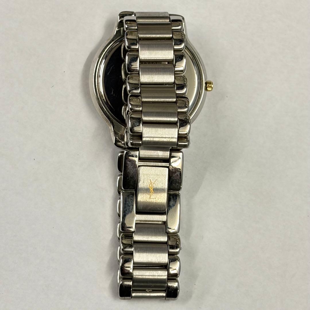 中古美品 新品電池 YSL イヴサンローラン ユニセックス腕時計 アイボリー