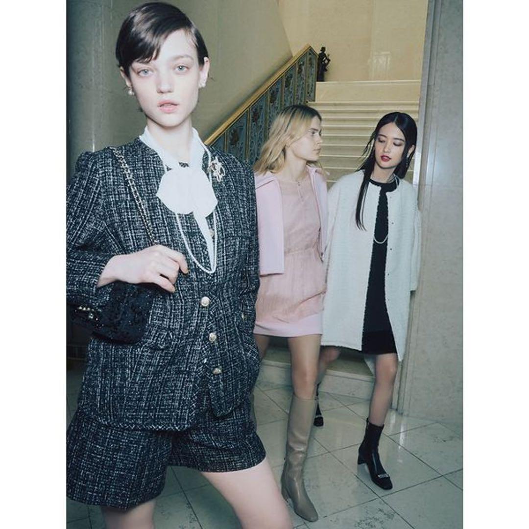 【現行品・美品✨】CELFORD セルフォード　裾ファーミニワンピース ブラック