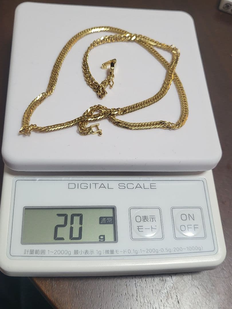 K18　喜平　16面トリプルMカット　20g　50cm