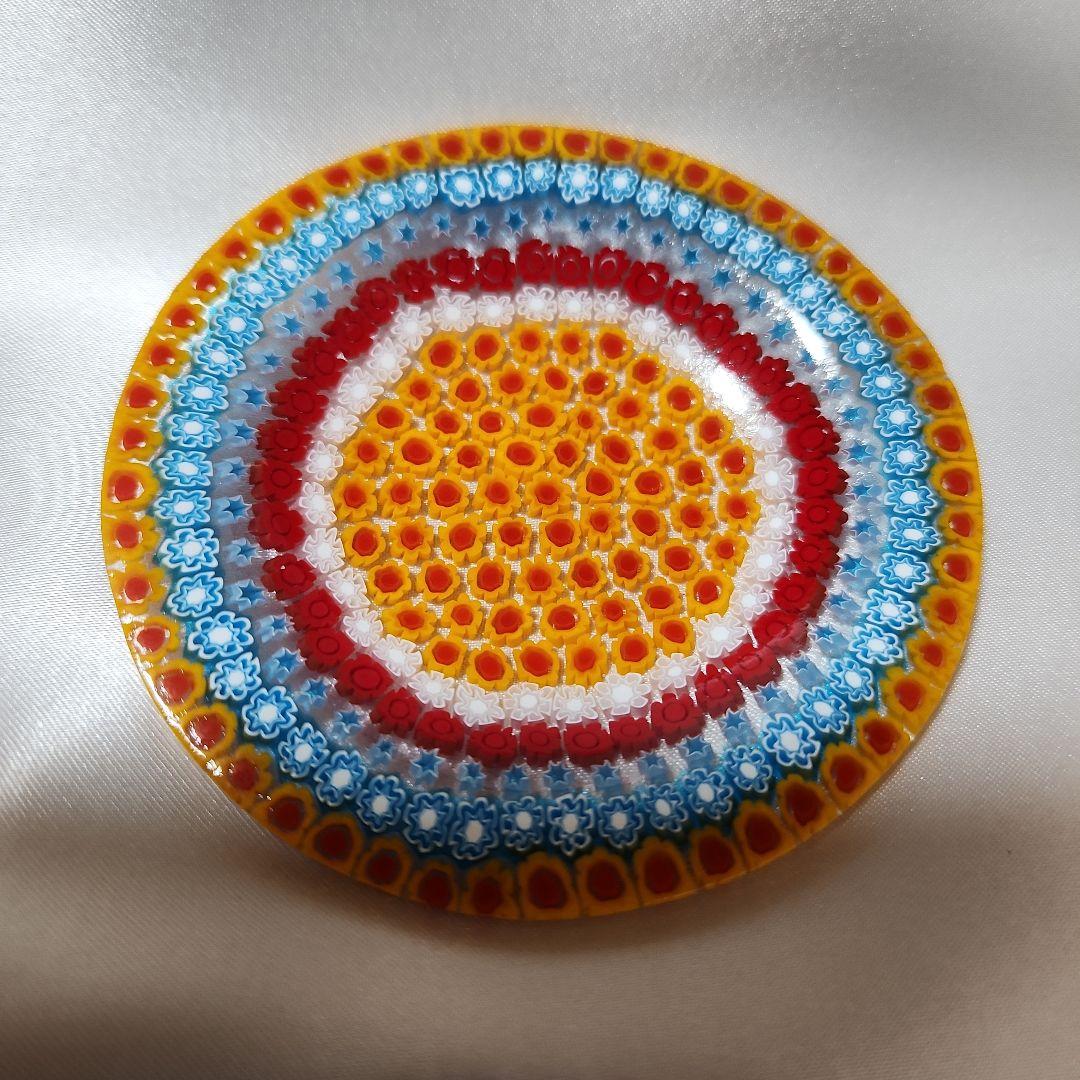 ベネチアンガラス ミルフィオリ 小皿 ムラーノグラス ヴェネチアングラス