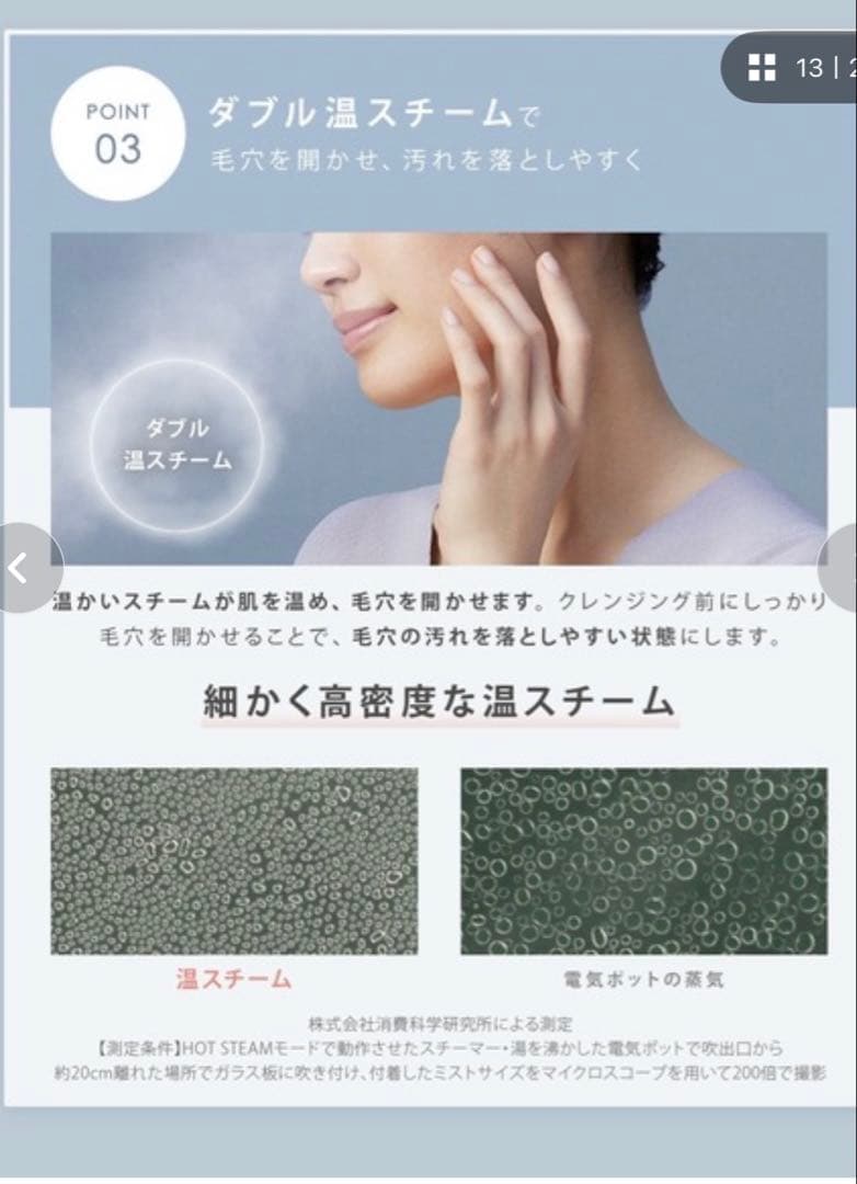 SALONIA ピュアブライトスチーマー ブラウン美顔器 SAL22207BE