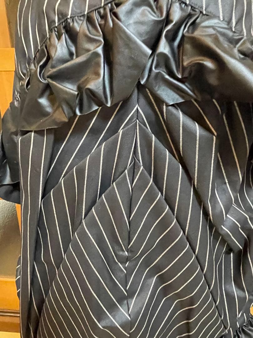 DelinquentGirl ストライプフリルドレス