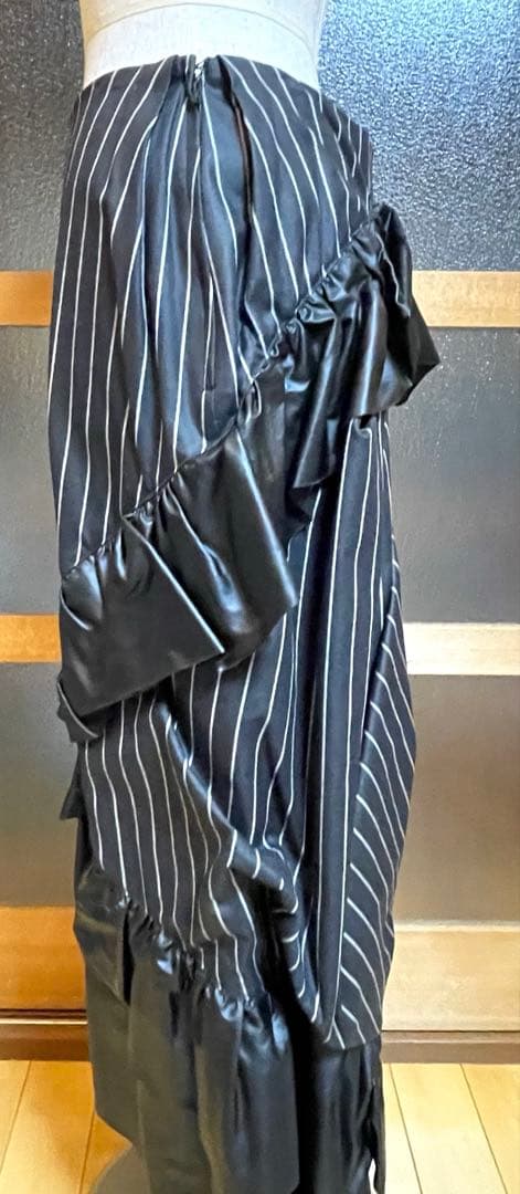 DelinquentGirl ストライプフリルドレス