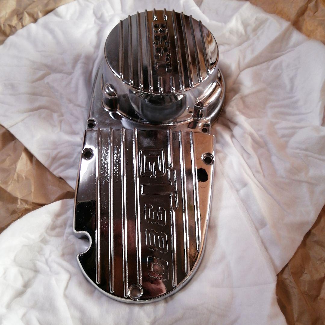 SUZUKI GT380 ダイナモカバー スプロケカバー メッキ