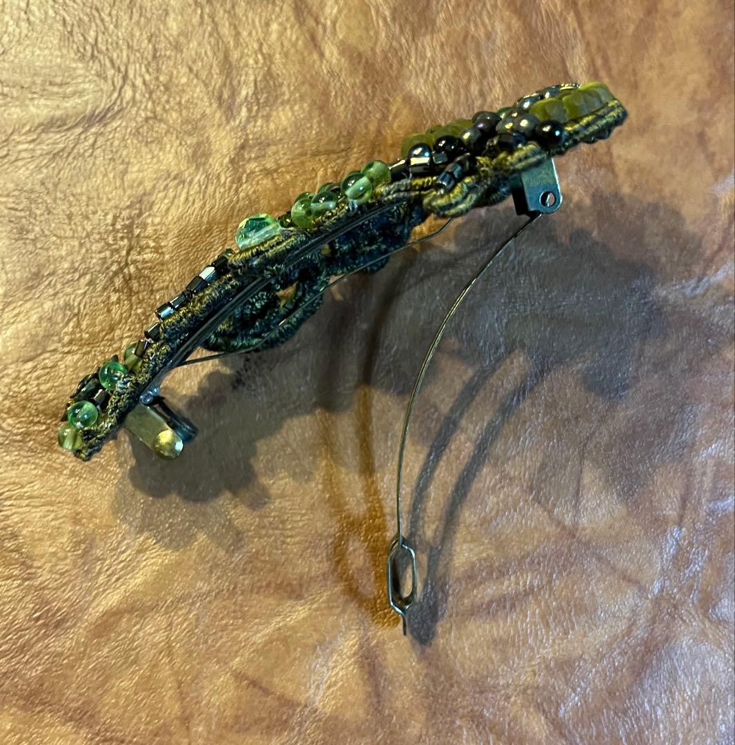 【美品】ミハエルネグリン 立体薔薇付きレースバレッタ