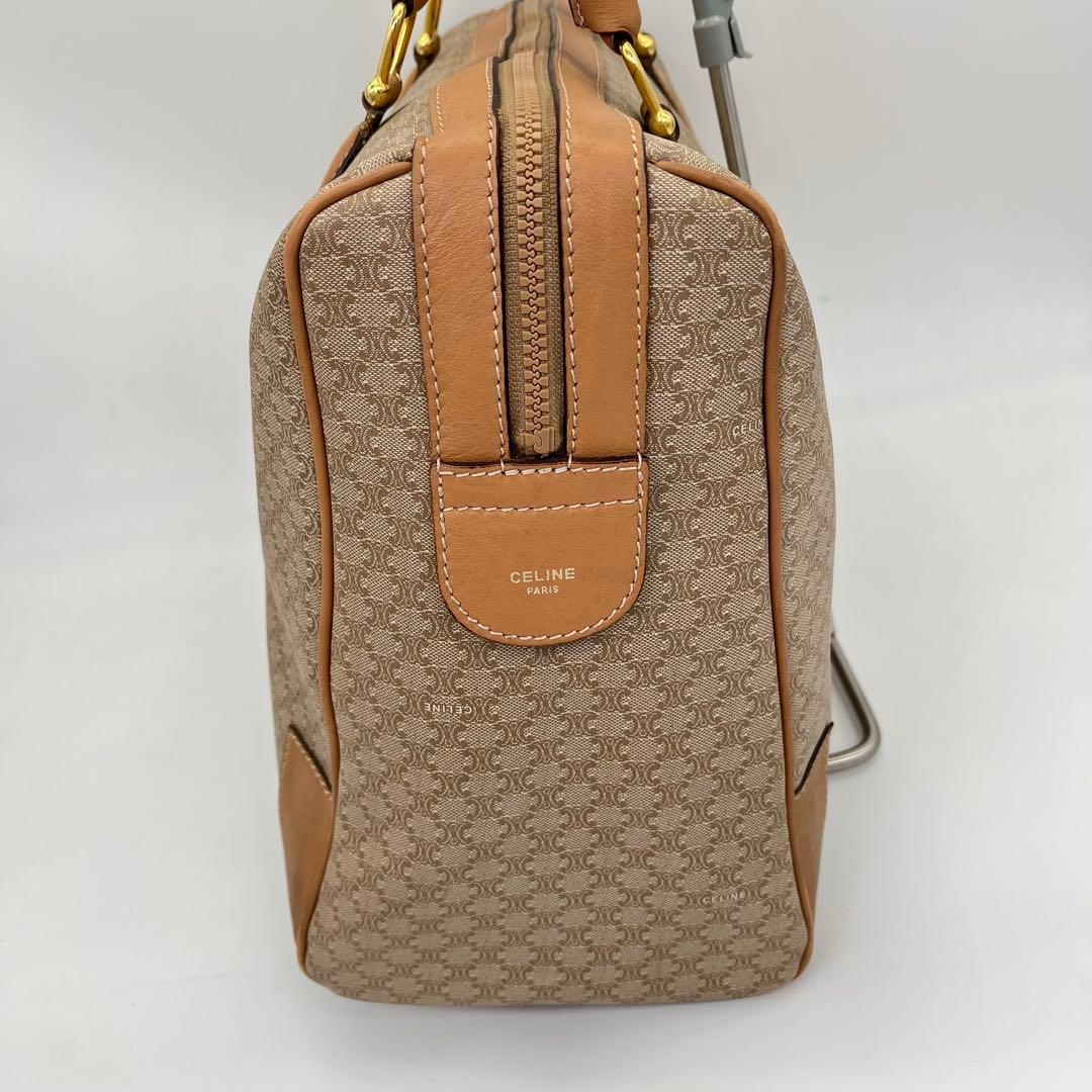 CELINE ボストンバッグ 手提げ ホワイトマカダム柄 トリオンフ 大容量