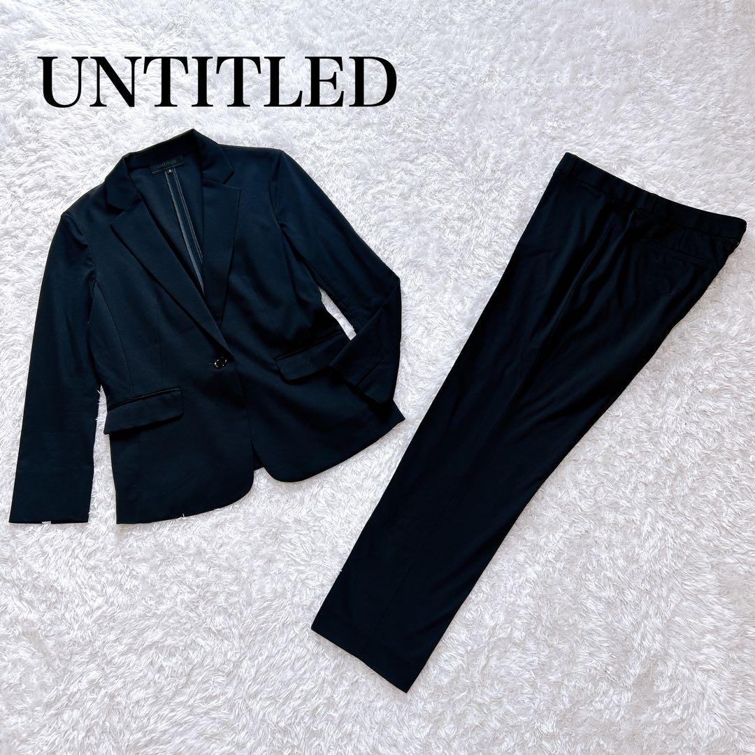UNTITLEDパンツスーツ セットアップ　ブラック　大きいサイズ　洗える　4