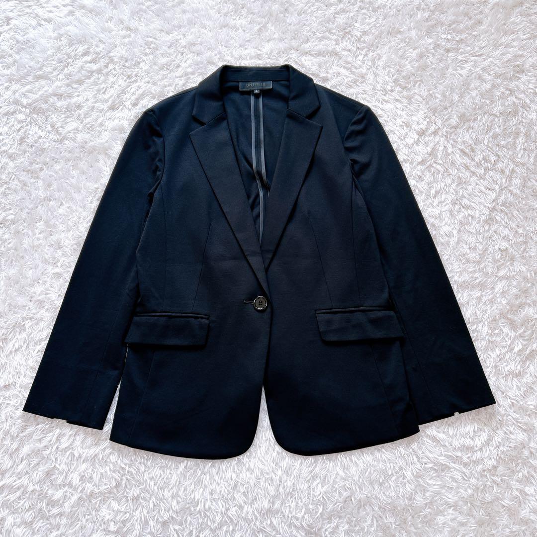 UNTITLEDパンツスーツ セットアップ　ブラック　大きいサイズ　洗える　4