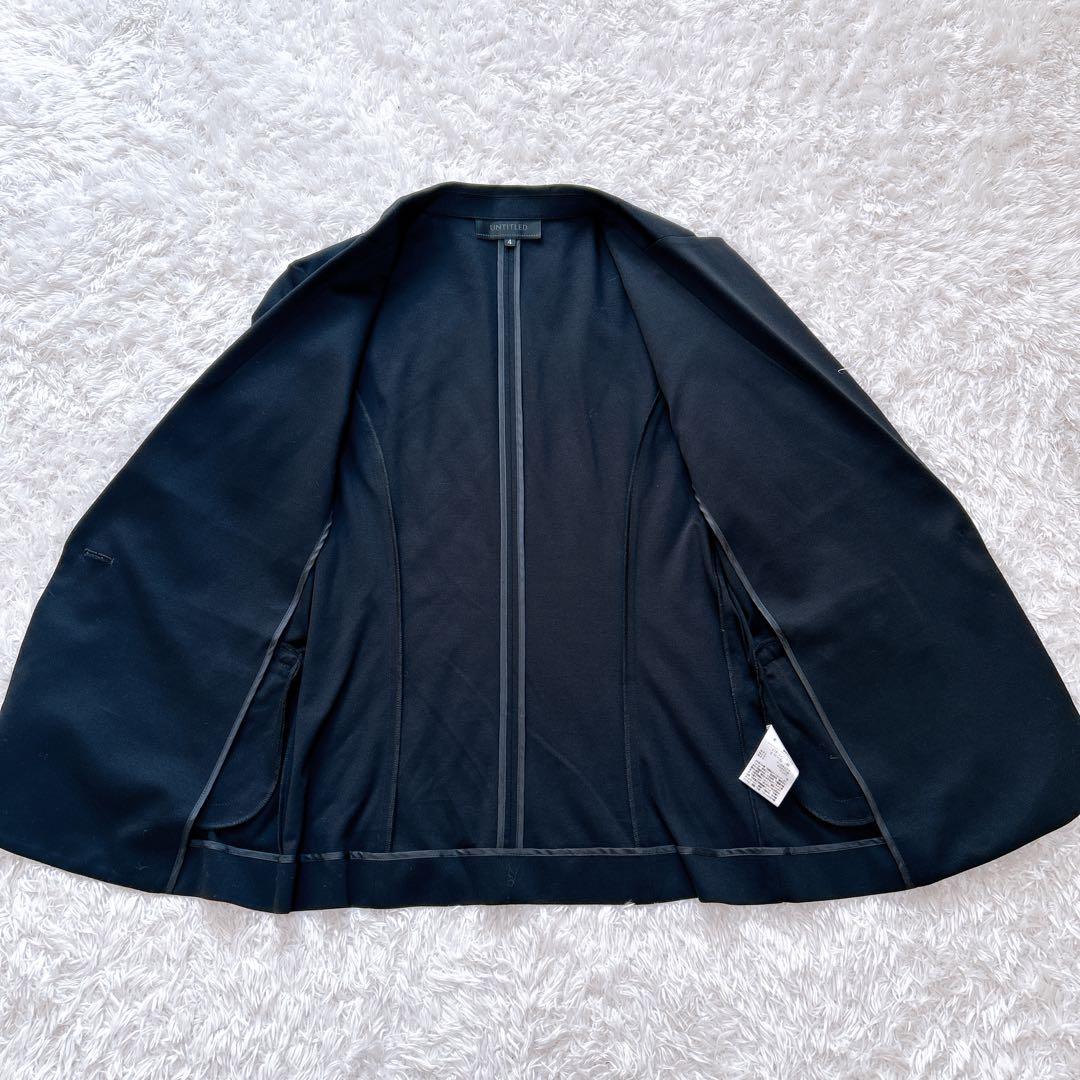 UNTITLEDパンツスーツ セットアップ　ブラック　大きいサイズ　洗える　4