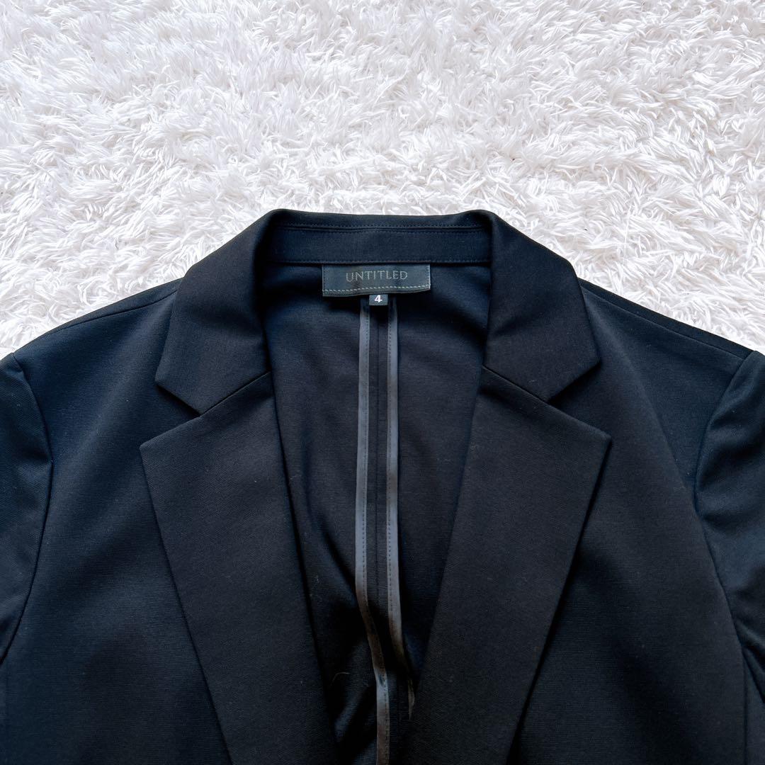 UNTITLEDパンツスーツ セットアップ　ブラック　大きいサイズ　洗える　4