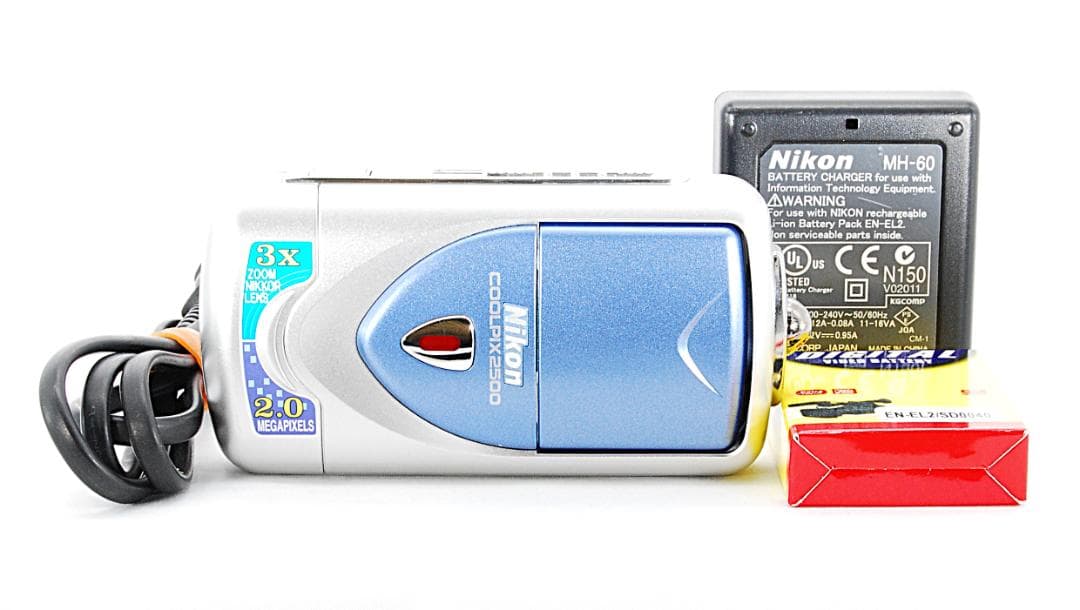 【美品】Nikon Coolpix E2500動作確認済バッテリー新品39312