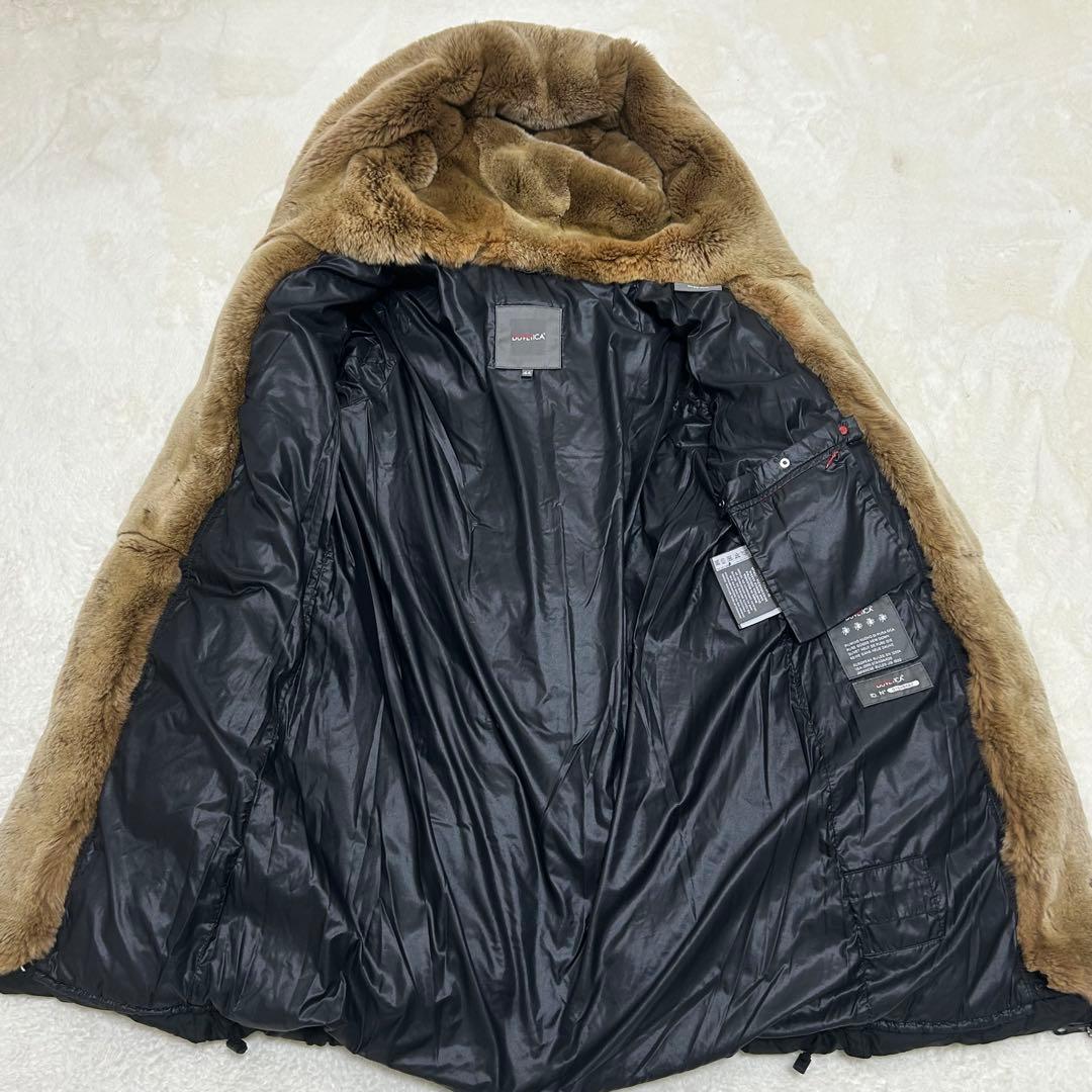 【美品】デュベティカ カリス ダウンコート 44サイズ ラビットファー ブラック