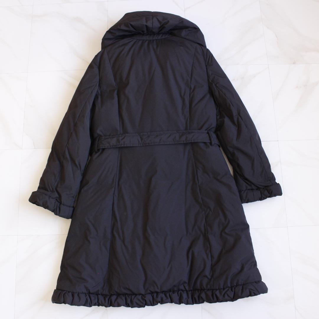 M'S GRACY フリルカラー ダウンコート LLサイズ ブラック ベルト