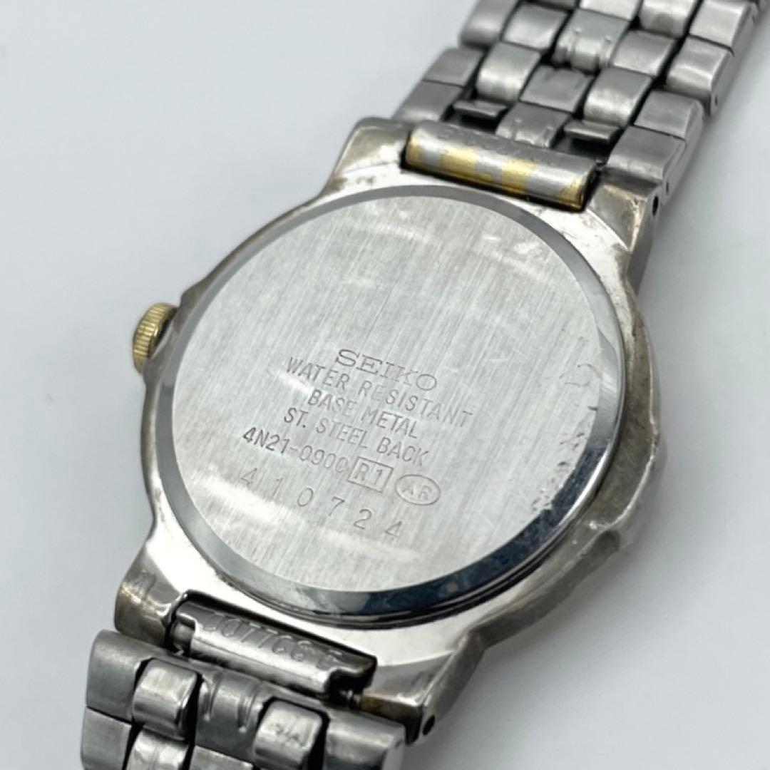 SEIKO LUCENT レディース腕時計 黒文字盤 ゴールドコンビ 稼働品
