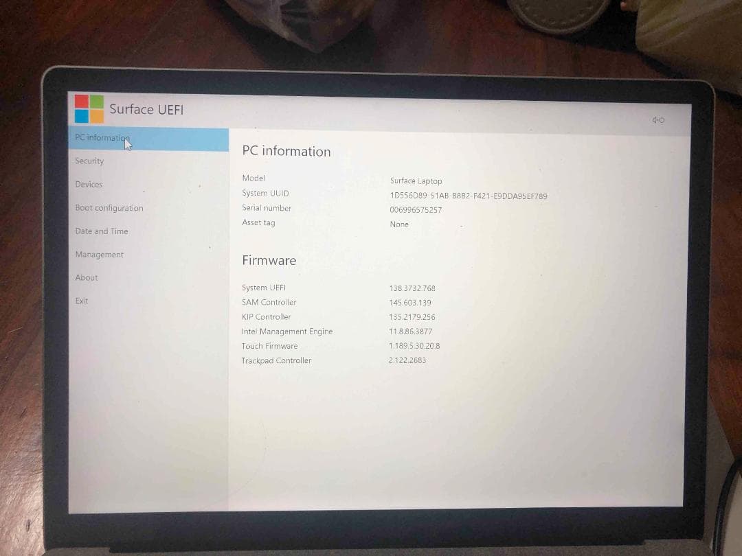 【ジャンク品】Microsoft Surface Laptop シルバー 本体