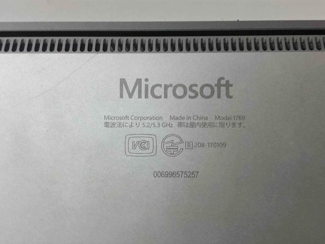 【ジャンク品】Microsoft Surface Laptop シルバー 本体