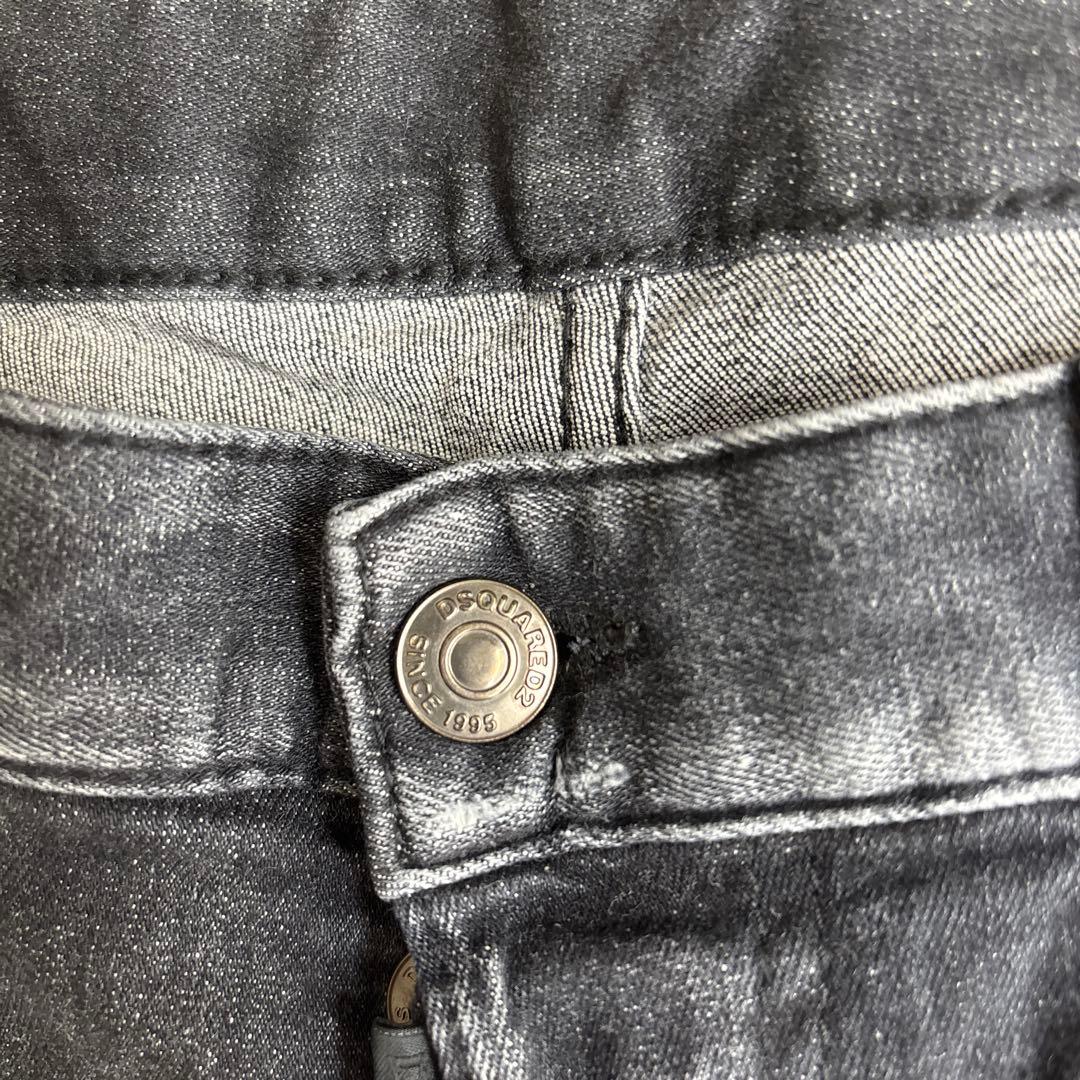 DSQUARED2 ブラック デニムパンツ スリムフィット
