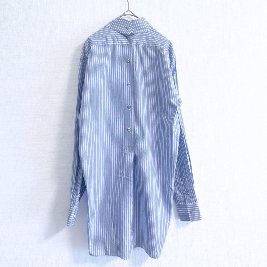 JUN MIKAMI ALUMO スイスコットンストライプハイネックブラウス