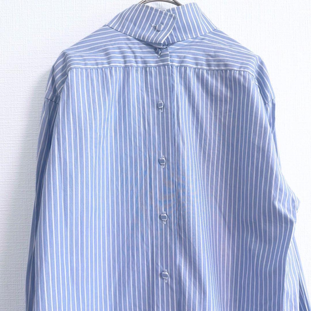 JUN MIKAMI ALUMO スイスコットンストライプハイネックブラウス