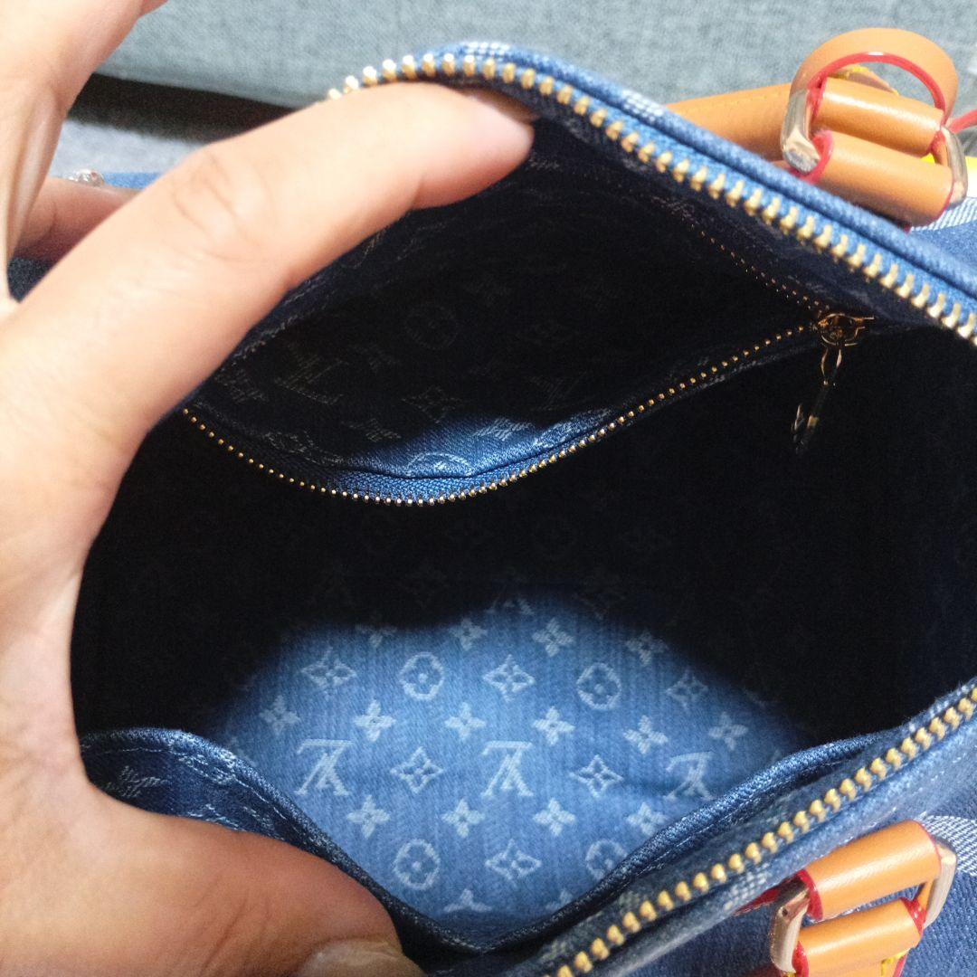 LVロゴファッションハンドバッグ、デニム