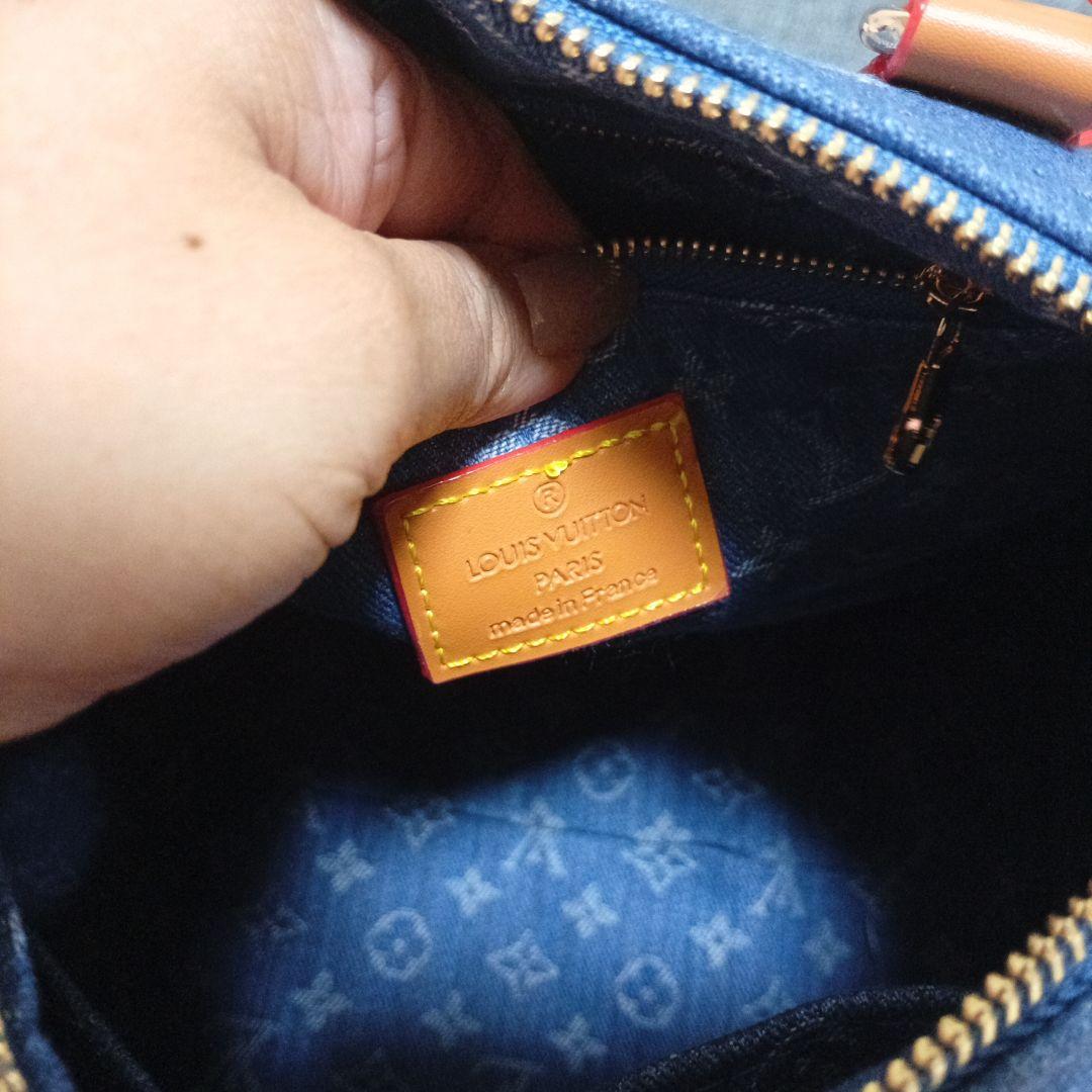 LVロゴファッションハンドバッグ、デニム