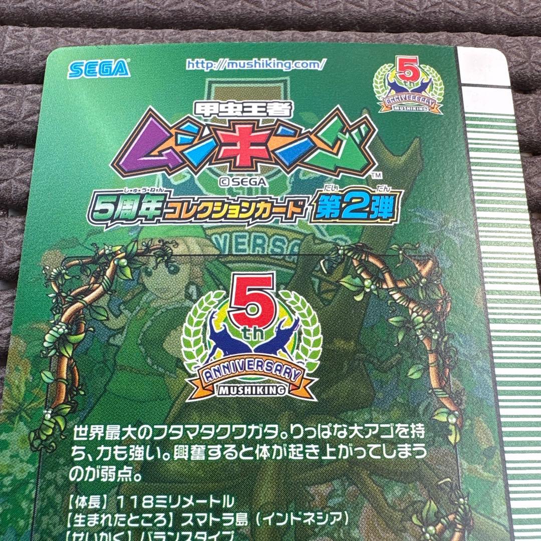 希少 美品 ムシキング マンディブラリスフタマタクワガタ 5周年 緑バーコード