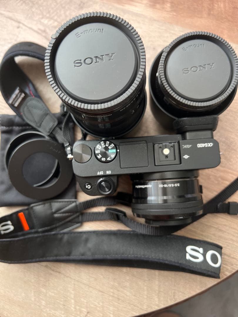 ソニーアルファ6400中古カメラ　レンズ2個セット