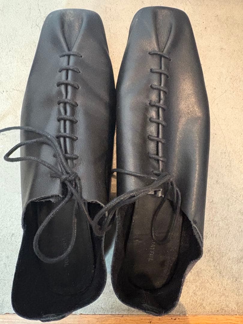 【美品】TODAYFUL Laceup Leather Shoes 黒 38