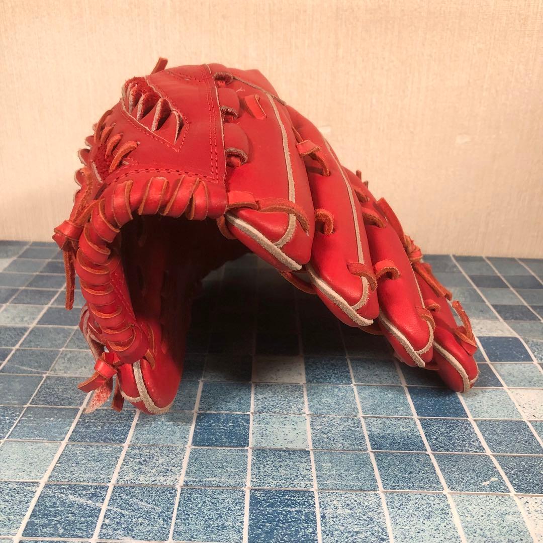 Wilson 赤 軟式グローブ 投手 ピッチャー ウィルソン 美品 レッド