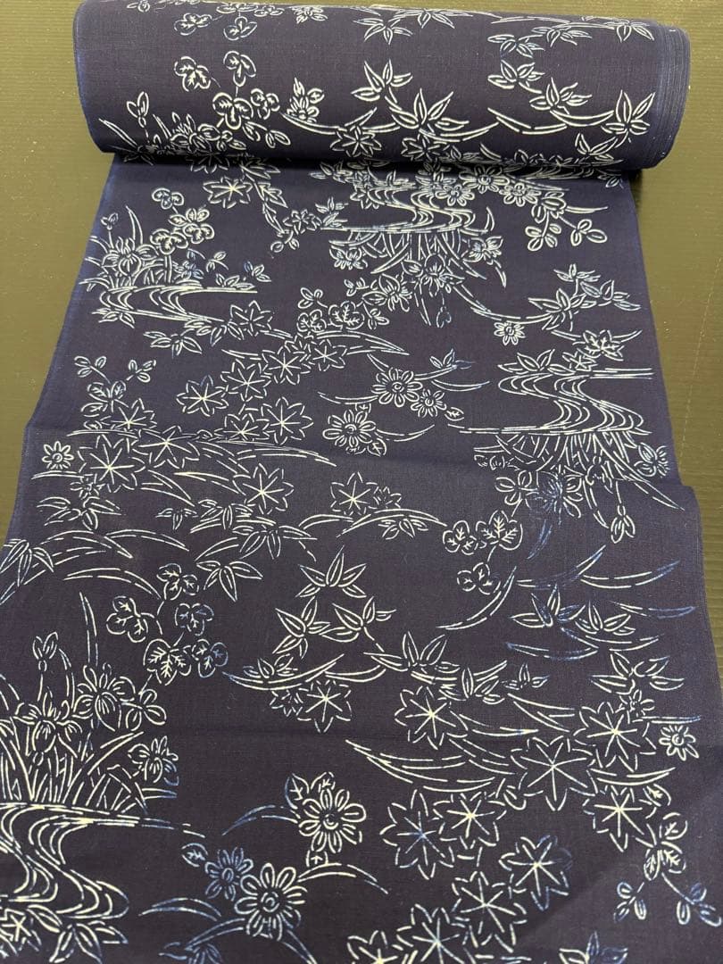 115)浴衣　反物　6点セット　綿　着尺