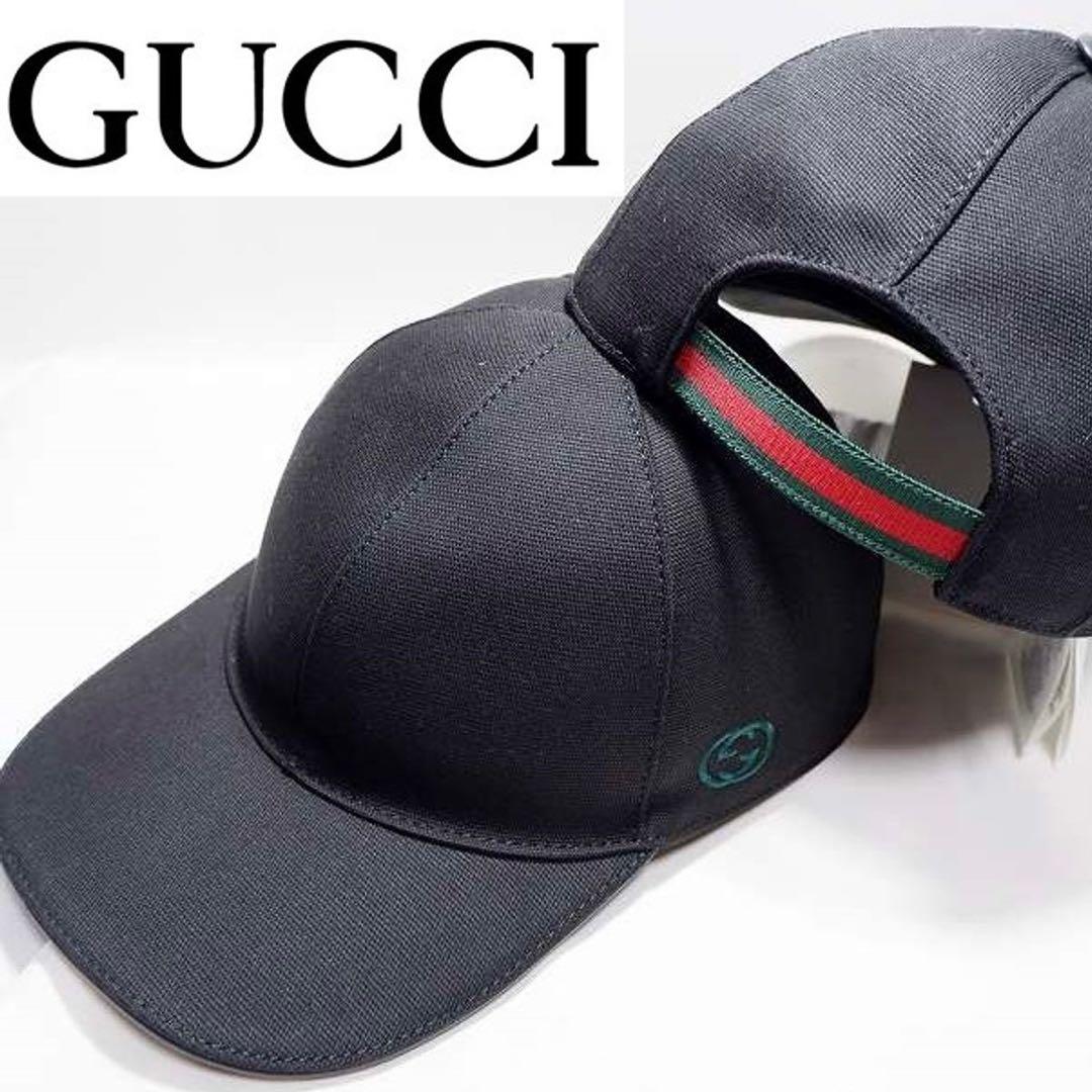 1234【美品・数回着用程度】GUCCI グッチ ベースボールキャップ L