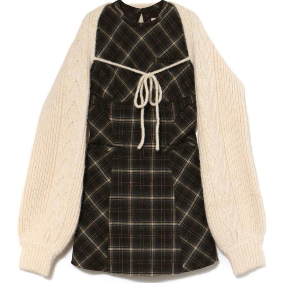 ワンピース andmary Mimi check set mini dress