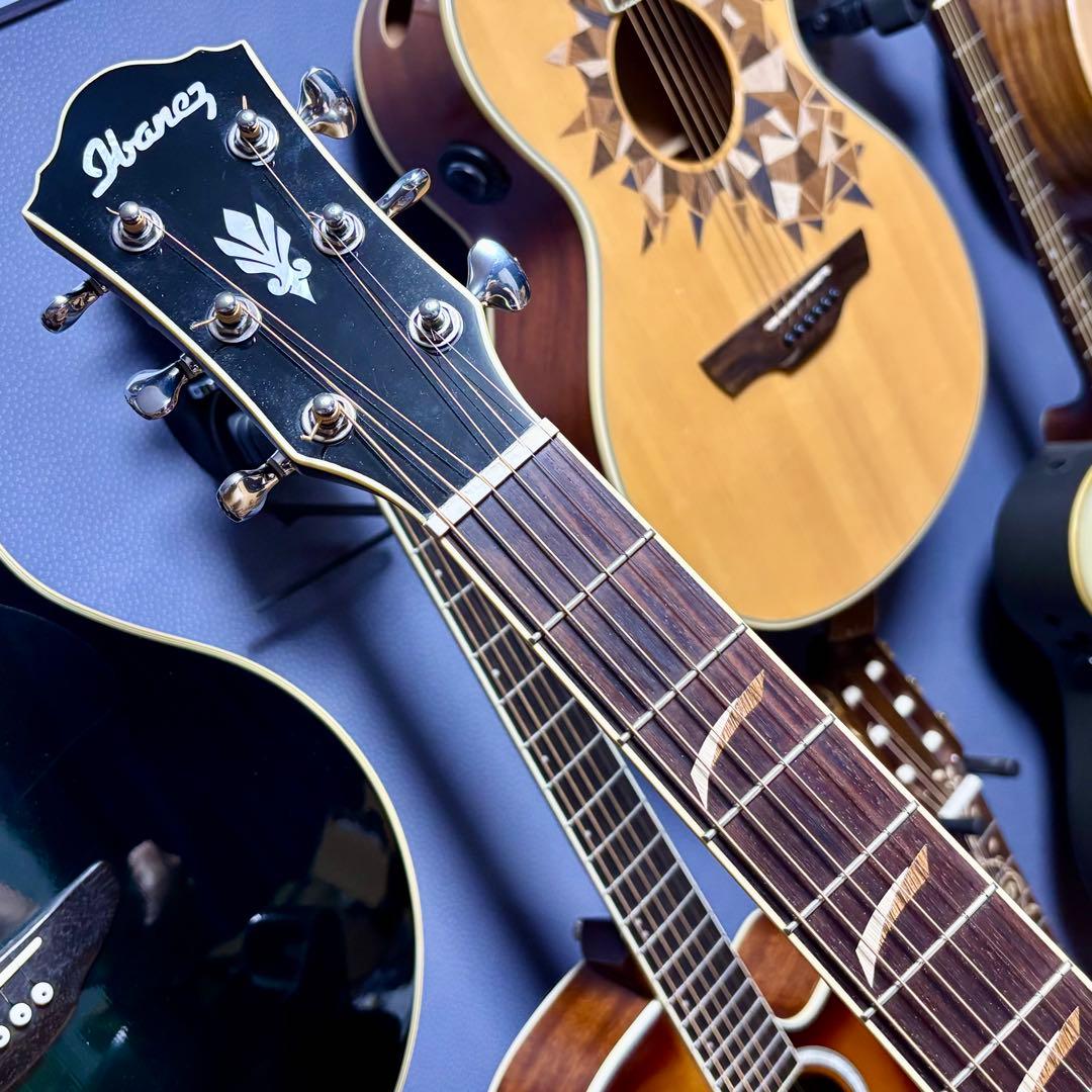 美品【トランスギター】IBANEZ AEG24-Ⅱ　単板、美しい虎目（値下げ中）