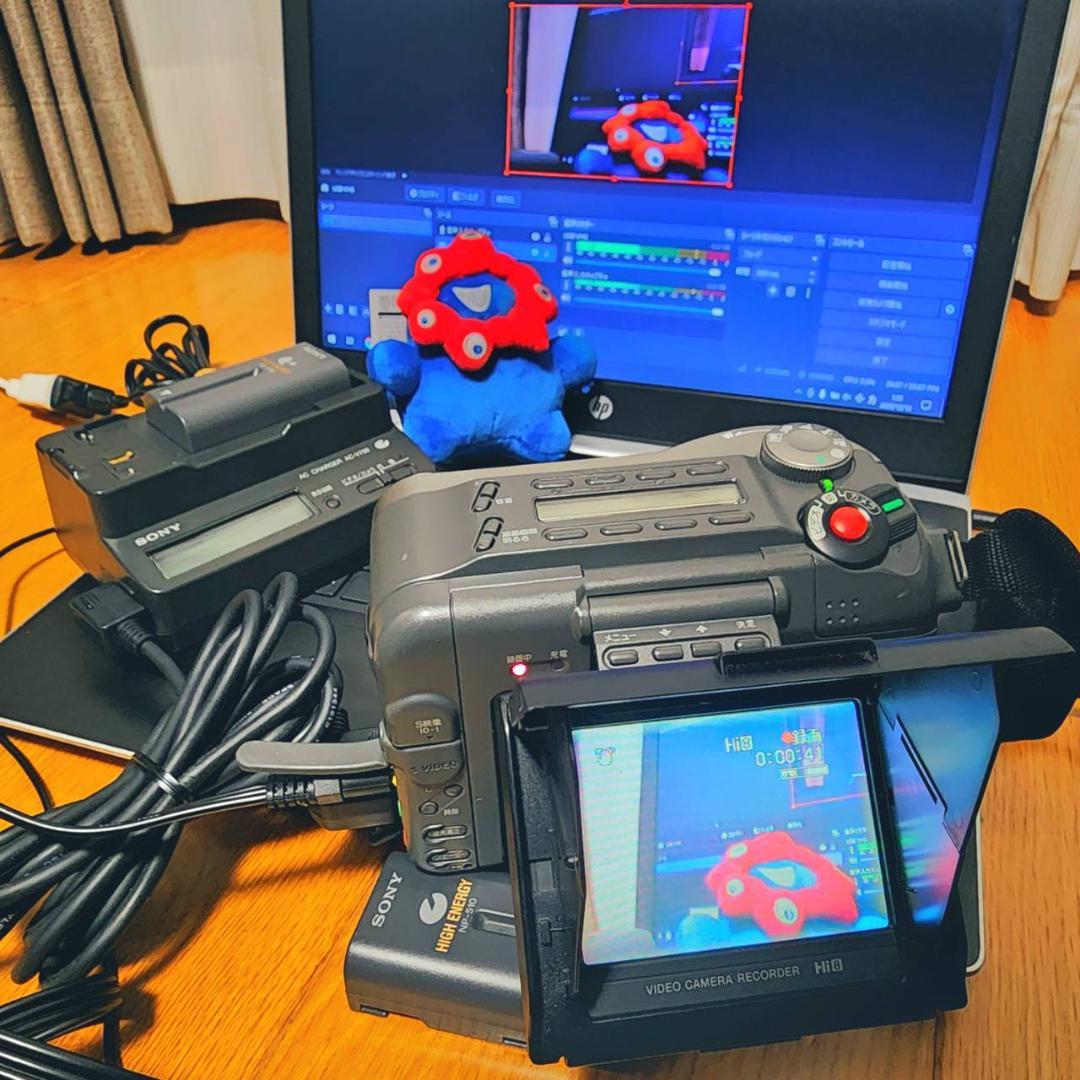 【動作確認済】高画質 8ミリ Hi8 SONY ビデオカメラ ACアダプタセット