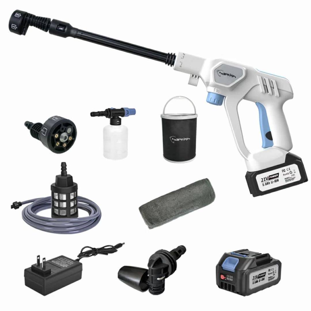 大容量バッテリー コードレス 高圧洗浄機 ３つのギア