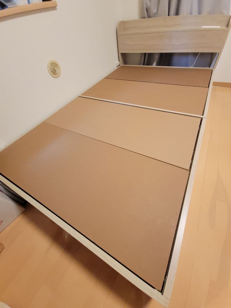 【美品】モダンデコ 収納付きセミダブルベッドフレーム