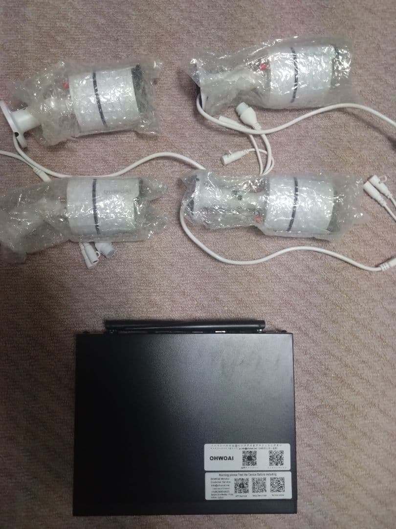 防犯カメラセット 4個 黒