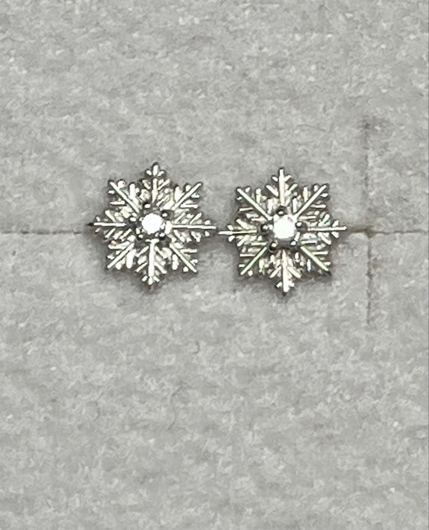 超お得 最終値 美品希少K10WGダイヤ白雪姫ピアス nojess好きにも