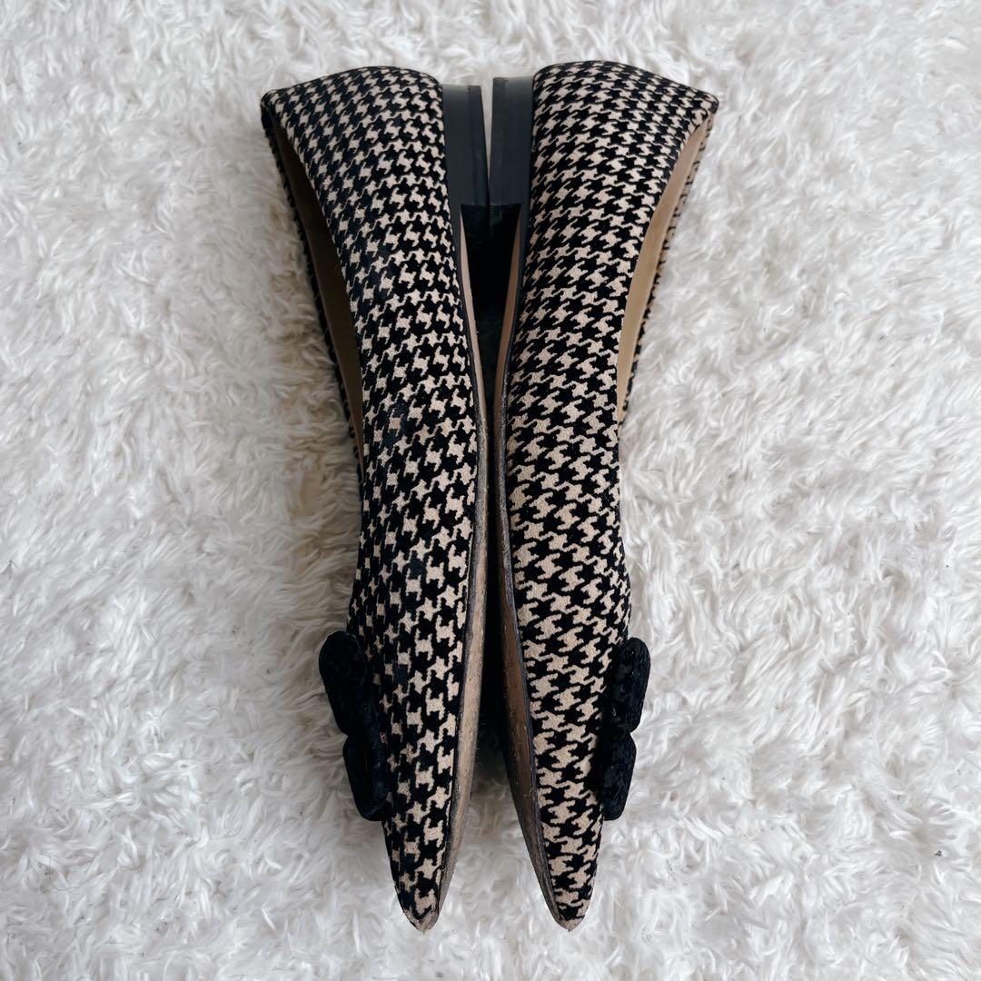 良品 ペリーコ パンプス アネッリ フィッビア 千鳥格子 フラット バックル