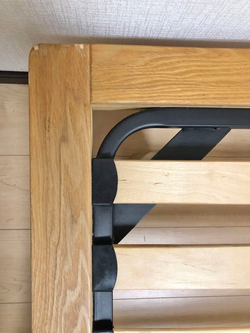 無印良品 ダブル ベットフレーム ナチュラル（+ヘッドボード）