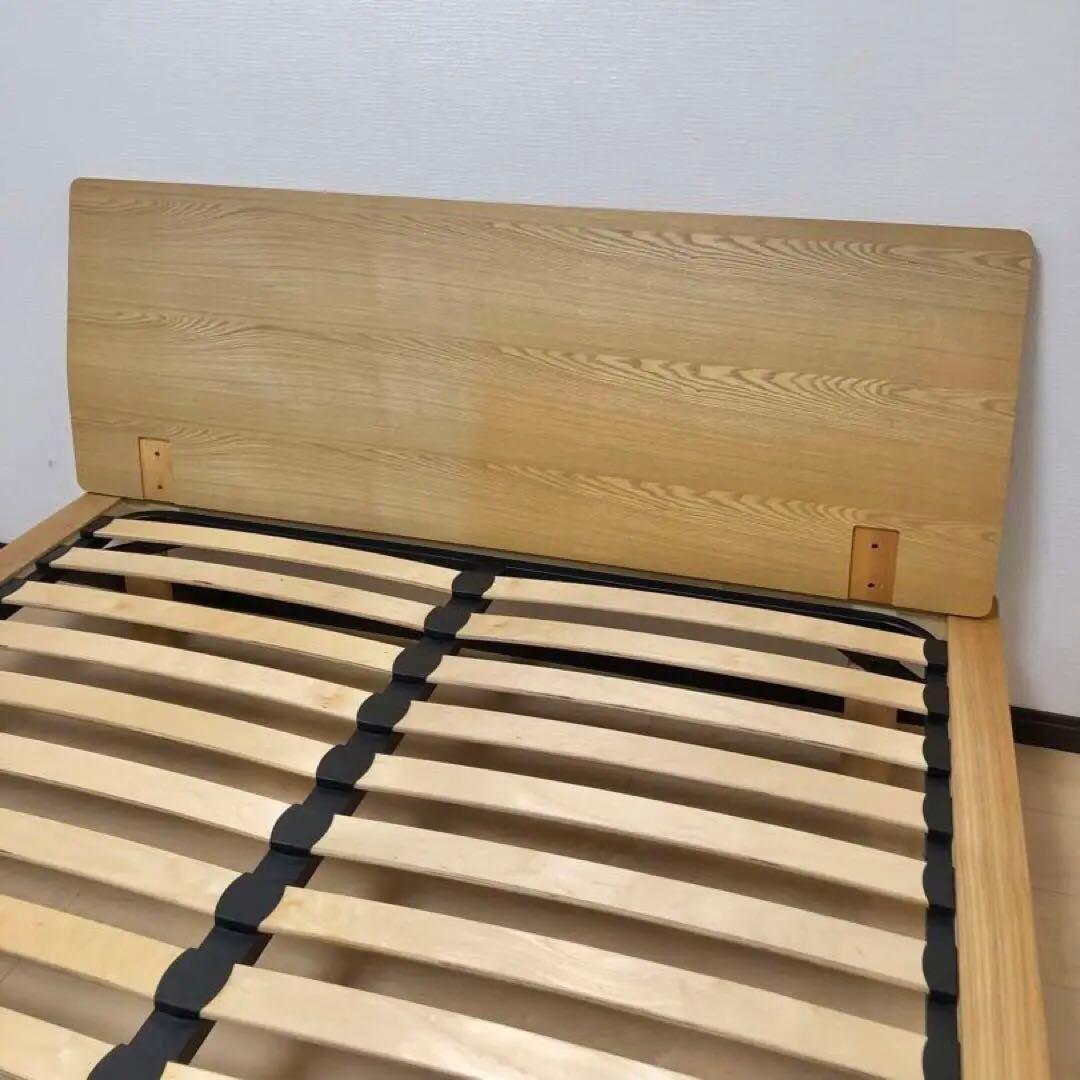 無印良品 ダブル ベットフレーム ナチュラル（+ヘッドボード）