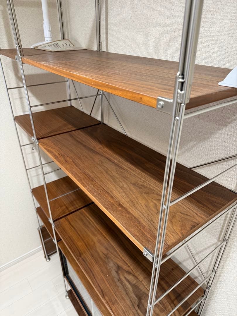 無印良品 ステンレスユニットシェルフ・大（ウォールナット）組み合わせ組立済