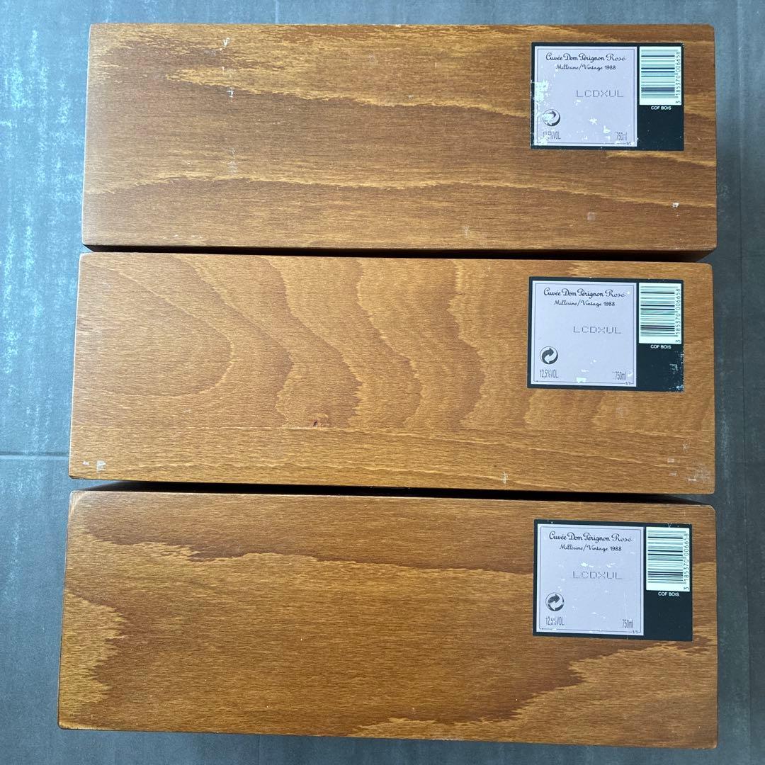 貴重　ロゼ　1988年　ドンペリニョン　空箱3点　外木箱1ドンペリ